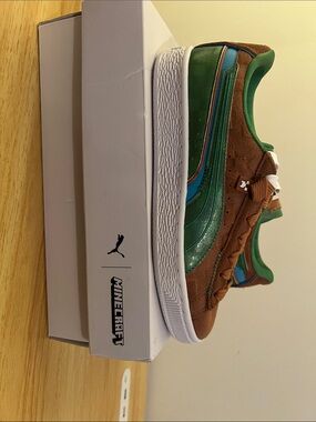 Puma Kids Brown, Green & Blue Low-Top Sneakers